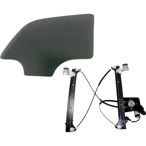 2-Piece Kit Sport Utility Rear, Passenger Side Door Glass, Gray Tint Privacy, DD09738 YPNN, Includes (1) Door Glass and (1) Window Regulator