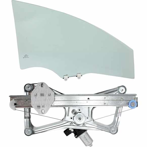 2006-2011 Honda Civic - 2-Piece Kit Sedan Front, Passenger Side Door Glass, Green Tint, FD22693 GTYN, Includes (1) Door Glass and (1) Window Regulator