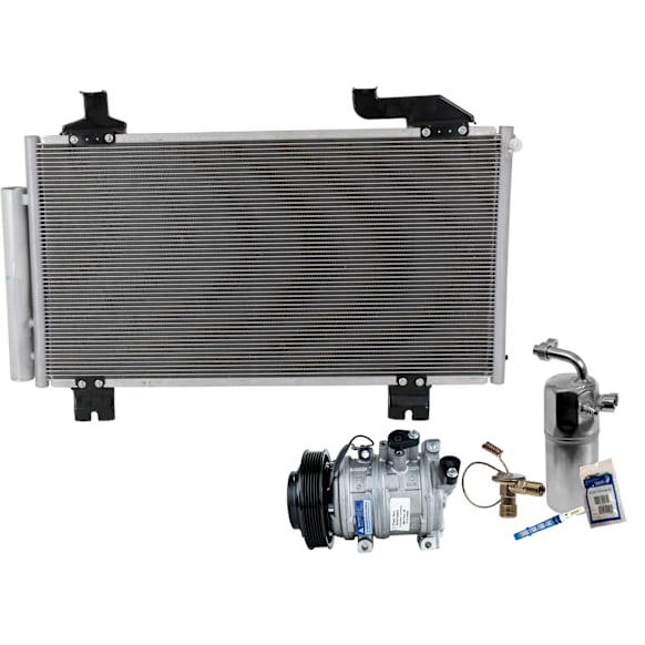 2013 Acura TSX - 3-Piece Kit A/C Compressor Kit, 3.5L 6Cyl, For Models With 10SR15C Compressor Type, With Clutch, 6-Groove Pulley