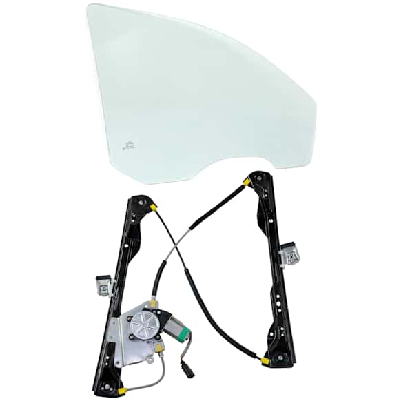 2-Piece Kit Front, Passenger Side Door Glass, Green Tint, DD09522 GTNN, Includes (1) Window Regulator and (1) Door Glass