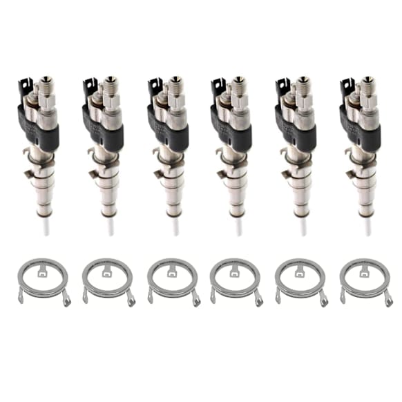 KIT-070224-333 12-Piece Kit Fuel Injector - 12-Piece Kit, New Genuine BMW, Includes (6) Fuel Injector and (6) Fuel Injector Decoupler