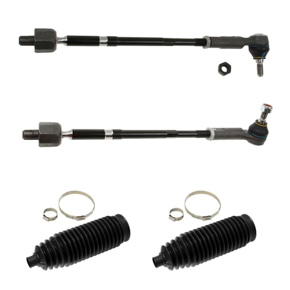 KIT-070224-345 4-Piece Kit Genuine Volkswagen Tie Rod Assembly - 4-Piece Kit, Includes (2) Steering Rack Boot and (2) Tie Rod Assembly