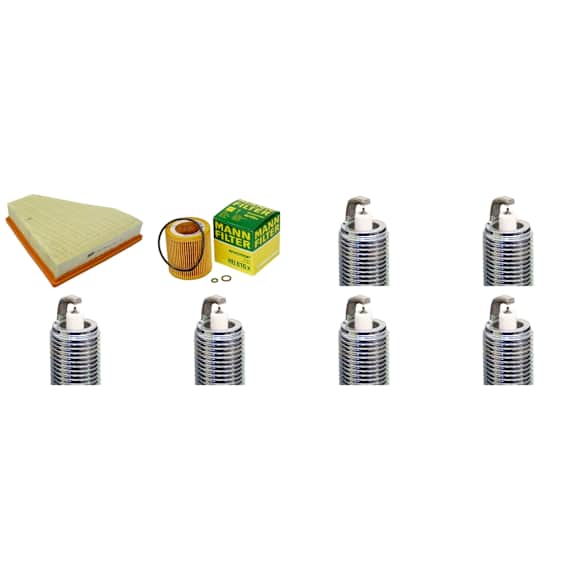 KIT-070224-626 9-Piece Kit Spark Plug, 9-Piece Kit, Genuine BMW, Includes (6) Spark Plug, (1) Air Filter, (1) Cabin Air Filter and (1) Oil Filter