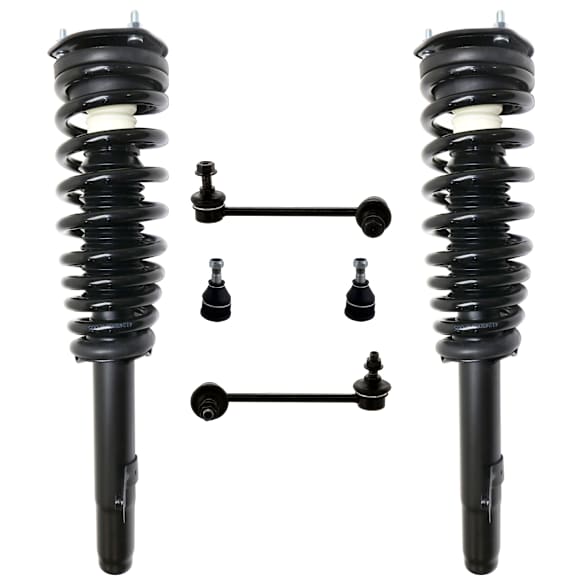 2006-2009 Mercury Milan - 6-Piece Kit Front, Driver and Passenger Side, Upper Fully Loaded Strut, Includes (2) Ball Joint, (2) Fully Loaded Strut, and (2) Sway Bar Link