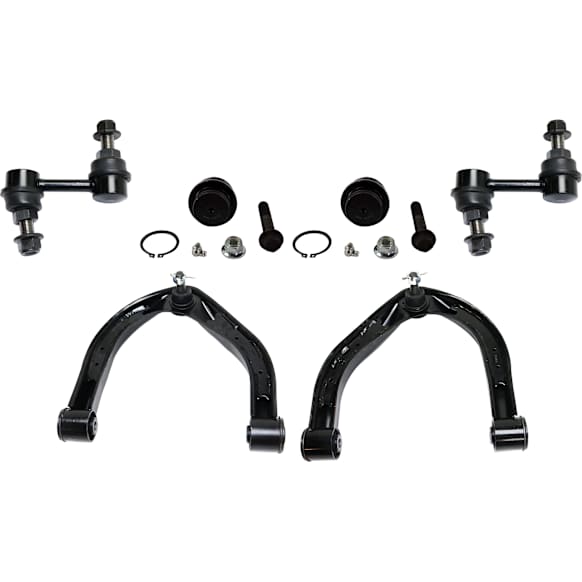 2008 Nissan Titan PRO-4X - 6-Piece Kit Front, Driver and Passenger Side, Upper and Lower Control Arm, 4WD,  Includes (2) Ball Joint, (2) Control Arm, and (2) Sway Bar Link