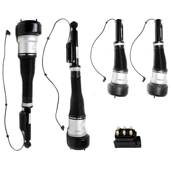 5-Piece Kit Front and Rear, Driver and Passenger Side Air Strut Includes (1) Air Strut, (1) Air Suspension Control Valve, and (3) Shock Absorber