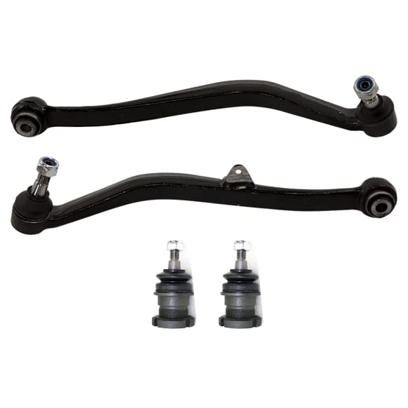 4-Piece Kit Front and Rear, Driver and Passenger Side, Lower, Rearward Control Arm, includes (2) Ball Joint and (2) Control Arm