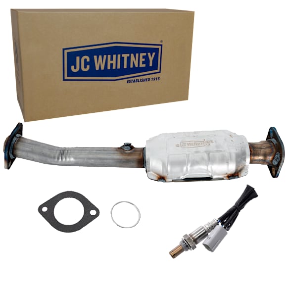2-Piece Kit Before Primary Catalytic Converter Catalytic Converter, Federal EPA Standard, 46-State Legal (Cannot ship to CA, CO, NY or ME), includes (1) Catalytic Converter and (1) Oxygen Sensor