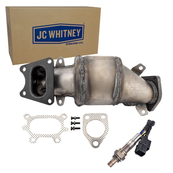 2-Piece Kit Front, Driver Side Catalytic Converter, Federal EPA Standard, 46-State Legal (Cannot ship to CA, CO, NY or ME), includes (1) Catalytic Converter and (1) Oxygen Sensor