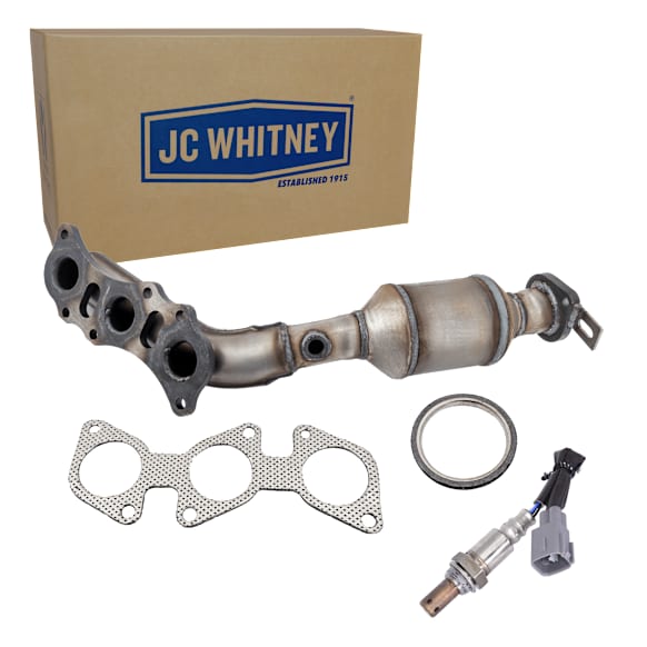 2-Piece Kit Driver Side, Before Catalytic Converter Catalytic Converter, Federal EPA Standard, 46-State Legal (Cannot ship to CA, CO, NY or ME), includes (1) Catalytic Converter and (1) Oxygen Sensor