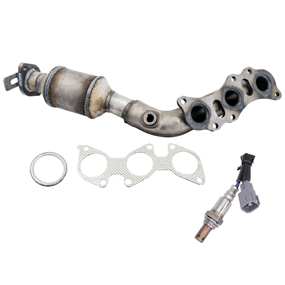 2-Piece Kit Driver Side, Before Catalytic Converter Catalytic Converter, Federal EPA Standard, 46-State Legal (Cannot ship to CA, CO, NY or ME), includes (1) Catalytic Converter and (1) Oxygen Sensor