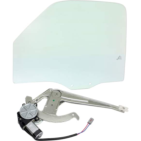 2003-2011 Ford Ranger - 2-Piece Kit Front, Driver Side Door Glass, Green Tint, DD10319 GTNN, Includes (1) Window Regulator and (1) Door Glass