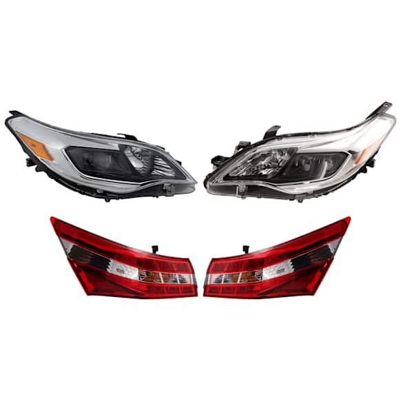 4-Piece Kit Halogen Headlight, With bulb(s), OE Replacement, Includes (2) Headlight and (2) Tail Light