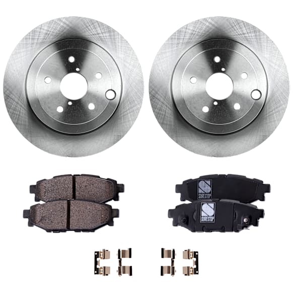 2-Wheel Set Rear Brake Disc and Pad Kit, Plain Surface 315.98 mm, Includes (2) Brake Disc and (1) Brake Pad Set