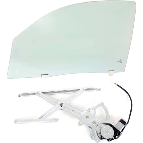2-Piece Kit Front, Driver Side Door Glass Kit, Replaces NAGS No. FD22402 GTYN, Includes (1) Door Glass and (1) Window Regulator