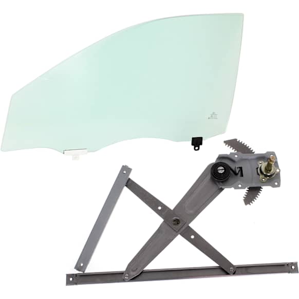 2005 Toyota Corolla - 2-Piece Kit Front, Driver Side Door Glass, Sedan, 4-Door, Green Tint, FD22348 GTYN Includes (1) Door Glass and (1) Window Regulator