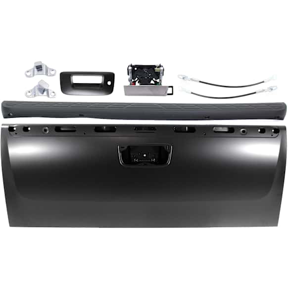 7-Piece Kit Primed Tailgate, Includes (1) Tailgate, (1) Tailgate Molding, (2) Tailgate Handle, (2) Tailgate Cable and (1) Tailgate Hinge