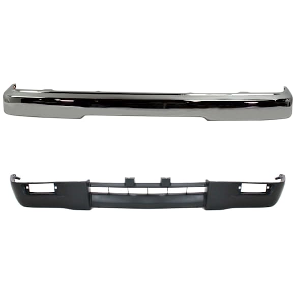 1996 Toyota Tacoma - 2-Piece Kit Front Bumper, 4WD, Chrome, Extended Cab Pickup, Includes (1) Bumper and (1) Valance