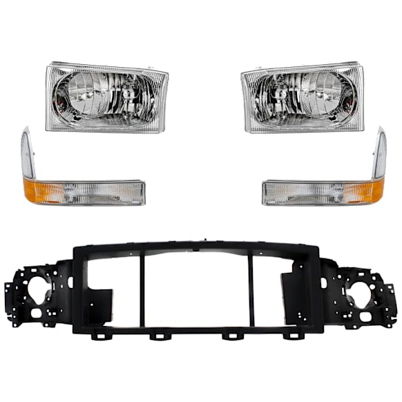 5-Piece Kit Header Panel, Includes (2) Headlight, (2) Corner Light and (1) Header Panel