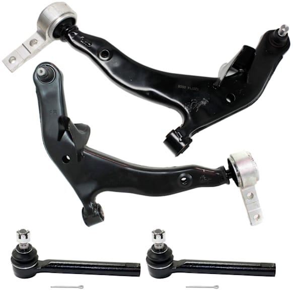 2006 Nissan Murano - 4-Piece Kit Front, Driver and Passenger Side, Lower Control Arm, AWD,  Includes (2)Control Arm and (2)Tie Rod End