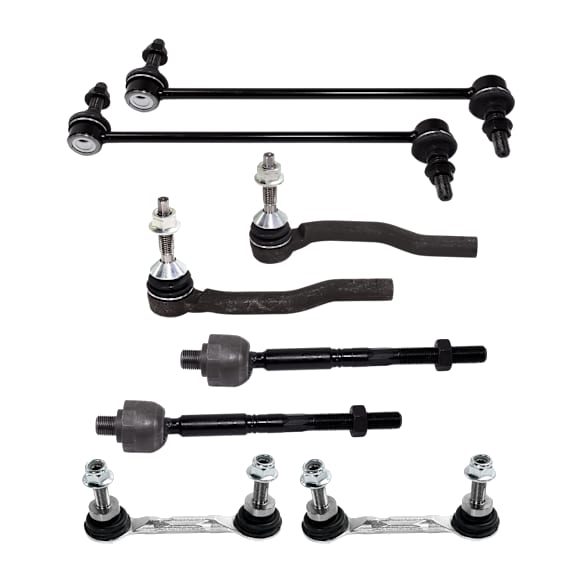 8-Piece Kit Front and Rear, Driver and Passenger Side Sway Bar Link, Includes (4)Sway Bar Link and (4)Tie Rod End