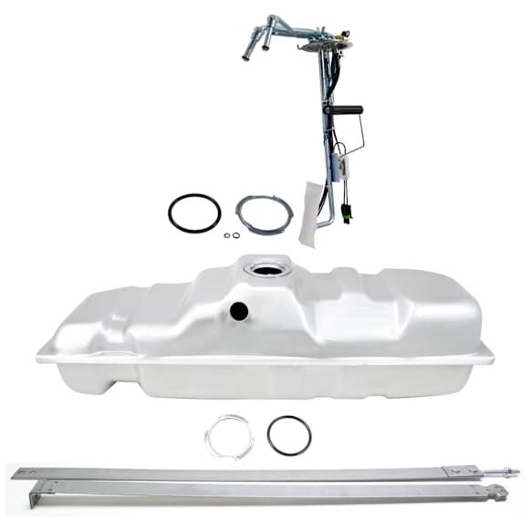 1998 GMC K2500 - 3-Piece Kit Galvanized Steel Fuel Tank, 96.0 in. Bed, 48.5 in. x 16.5 in. x 14.125 in., With 25 Gallon Midship Tank, 25 gallons / 95 liters, DIESEL, Includes (1) Fuel Sending Unit, (1) Fuel Tank, and (1) Fuel Tank Strap