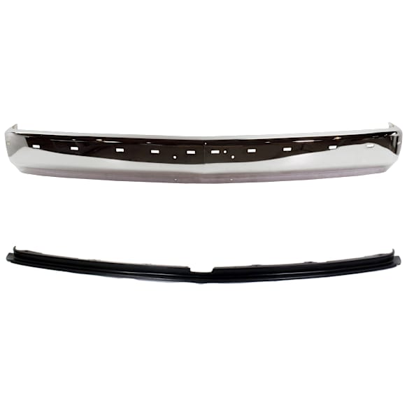1993 Chevrolet C1500 - 2-Piece Kit Front Bumper, For Models Without Bumper Guards, Chrome, Includes (1) Bumper and (1) Bumper Filler
