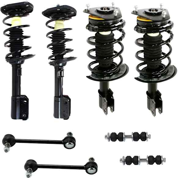 8-Piece Kit Front and Rear Suspension Kit, Includes (4) Sway Bar Link and (4) Shock Absorber and Strut Assembly