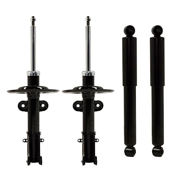 4-Piece Kit Front and Rear, Driver and Passenger Side Shock and Bare Struts, FWD