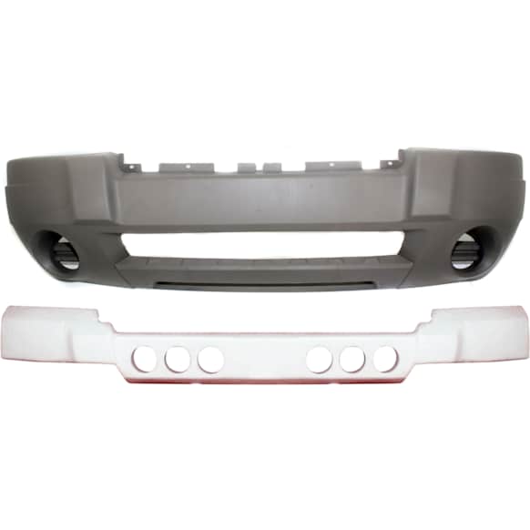 2004 Jeep Grand Cherokee Laredo - 2-Piece Kit Front Textured Bumper Cover, Includes (1) Bumper Absorber and (1) Bumper Cover