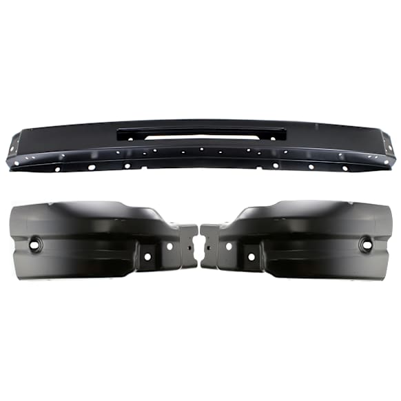 2008 Chevrolet Silverado 2500 HD - 3-Piece Kit Front Bumper, Primed, Includes (1) Bumper and (2) Bumper End