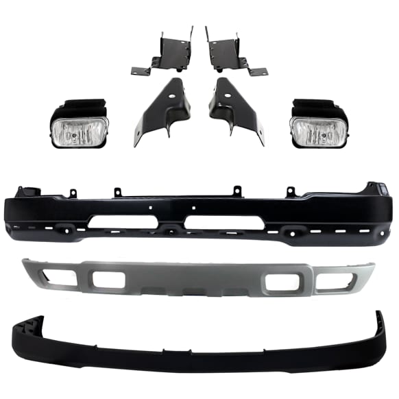 6-Piece Kit Front Bumper Paint to Match, Includes (1) Bumper, (1) Bumper Bracket, (1) Bumper Cover, (1) Valance and (2) Fog Light