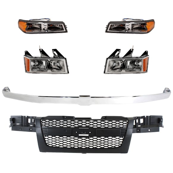6-Piece Kit Halogen Headlight, For Models With Performance Xtreme Package, Includes (2) Corner Light, (1) Grille Assembly, (1) Grille Trim, and (2) Headlight