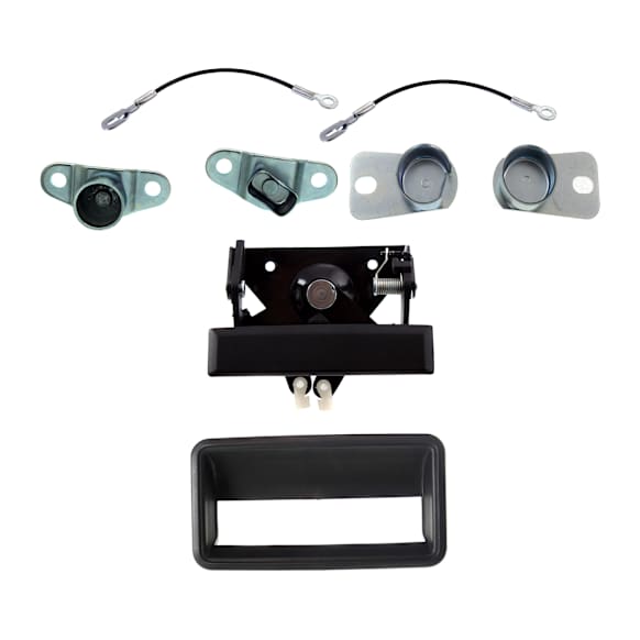 1991 GMC C1500 - 6-Piece Kit Driver and Passenger Side Tailgate Hinge, Mounted on Tailgate,  Includes (2) Tailgate Cable, (2) Tailgate Handle, and (4) Tailgate Hinge