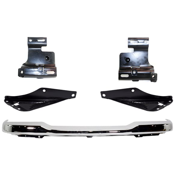 2002 Ford Ranger - 5-Piece Kit Front Bumper, 4WD, Chrome, Includes (1) Bumper and (4) Bumper Bracket