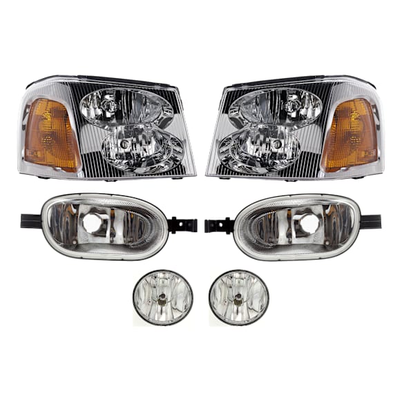 6-Piece Kit Halogen Headlight, Includes (2) Corner Light, (2) Headlight, and (2) Fog Light
