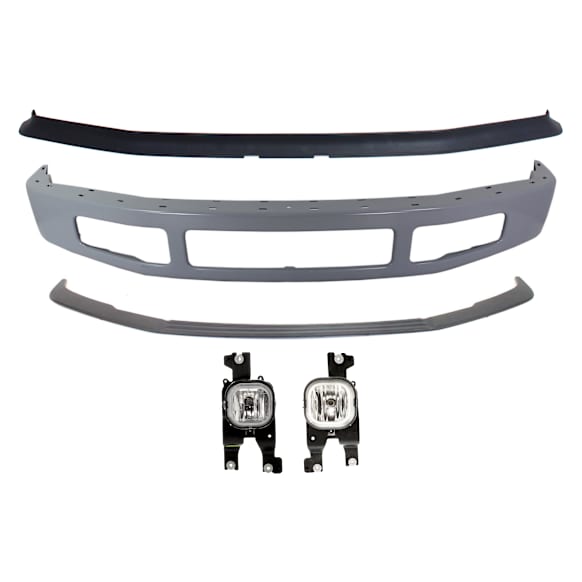 5-Piece Kit Front Bumper, Paint to Match, Includes (1) Bumper, (1) Bumper Trim, (2) Fog Light, and (1) Valance