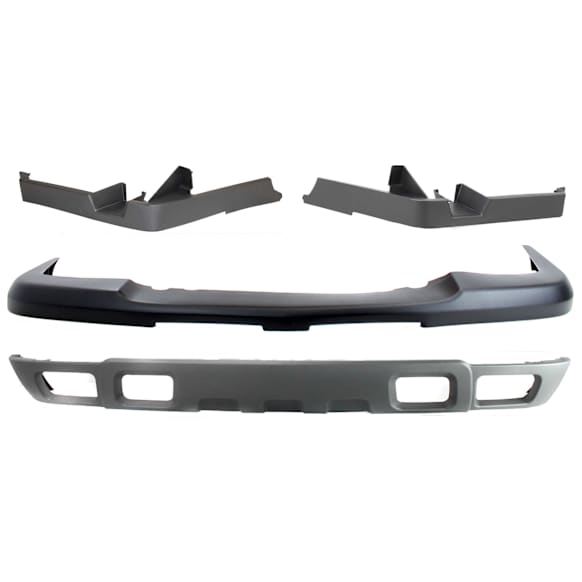 4-Piece Kit Front, Upper Textured Bumper Cover, Includes (1) Bumper Cover, (2) Bumper Trim, and (1) Valance