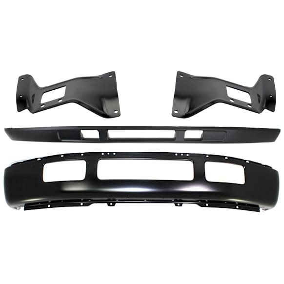 4-Piece Kit Front Bumper, For Models With Fender Flare Holes, Paint to Match, Includes (1) Bumper, (2) Bumper Bracket, and (1) Valance