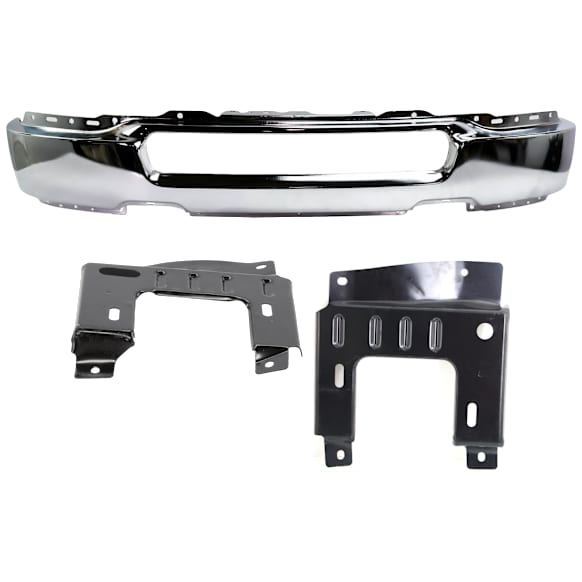 2004 Ford F-150 - 3-Piece Kit Front Bumper, New Body Style, Chrome, Includes (1) Bumper and (2) Bumper Bracket