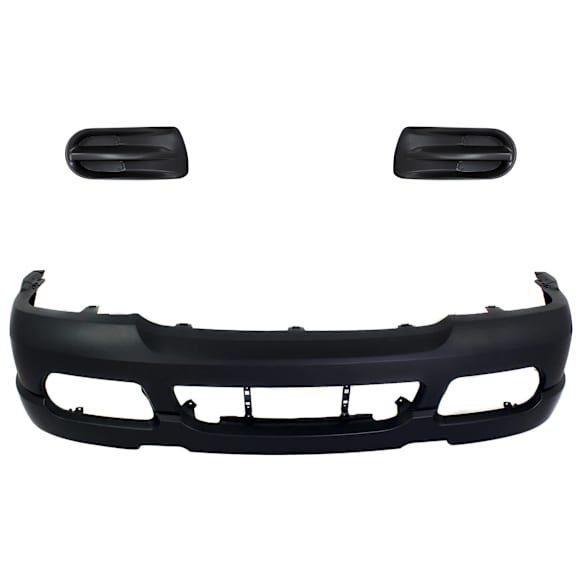 3-Piece Kit Front Primed Bumper Cover, Includes (1) Bumper Cover and (2) Fog Light Cover