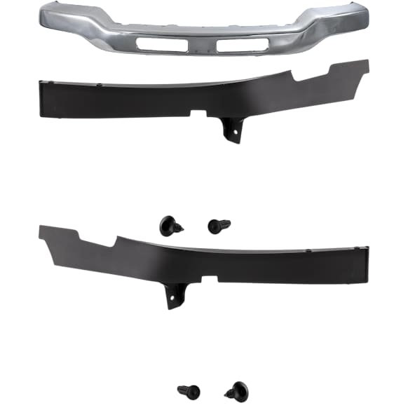 3-Piece Kit, Front Bumper, Chrome, Includes (1) Bumper and (2) Bumper Trim