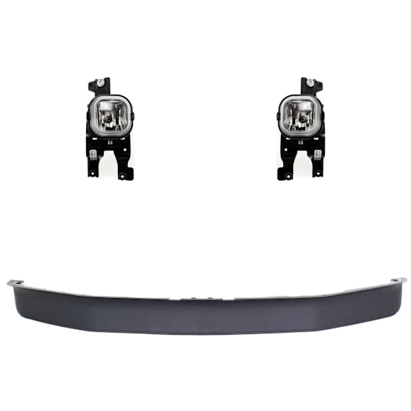 3-Piece Kit Valance, Spoiler, Textured, Includes (2) Fog Light and (1) Valance