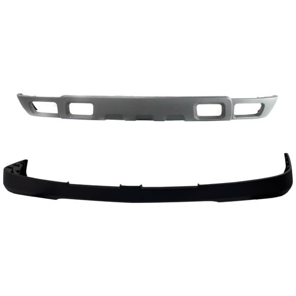2-Piece Kit, Front, Upper Textured Bumper Cover, For Models with Tow Hook, includes (1) Bumper Cover and (1) Valance