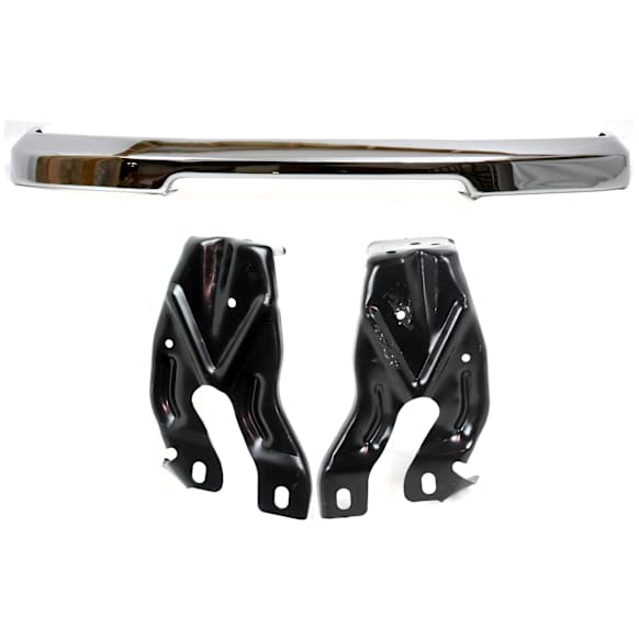 3-Piece Kit, Front Bumper, Chrome, Includes (1) Bumper and (2) Bumper Bracket