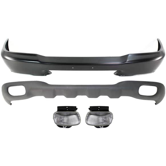 2000 Ford Ranger - 4-Piece Kit Front Bumper, Paint to Match, Includes (1) Bumper, (2) Fog Light, and (1) Valance