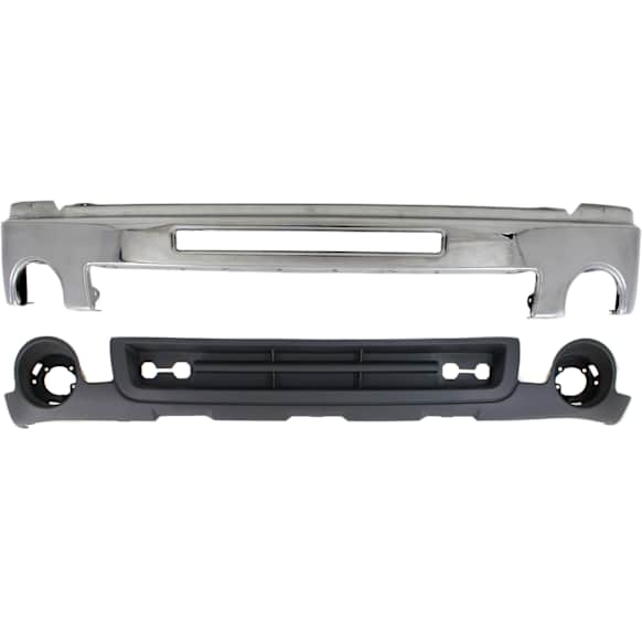 2008 GMC Sierra 2500 HD - 2-Piece Kit Front Bumper, For Models With Towing Package, Chrome, Includes (1) Bumper and (1) Valance
