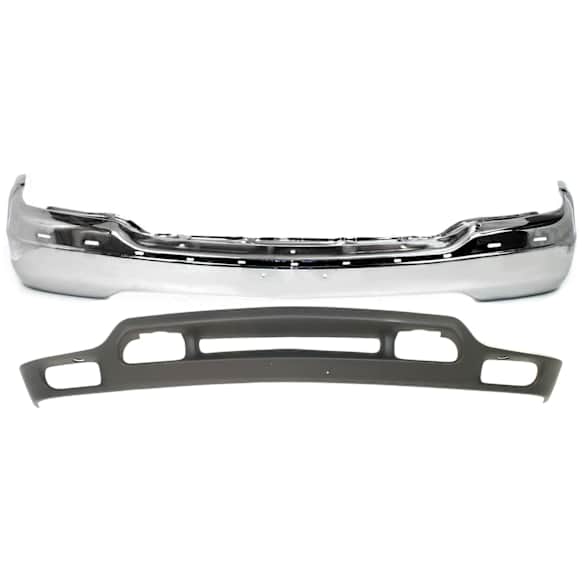 2000 GMC Sierra 1500 - 2-Piece Kit Front Bumper, Chrome, Includes (1) Bumper and (1) Valance
