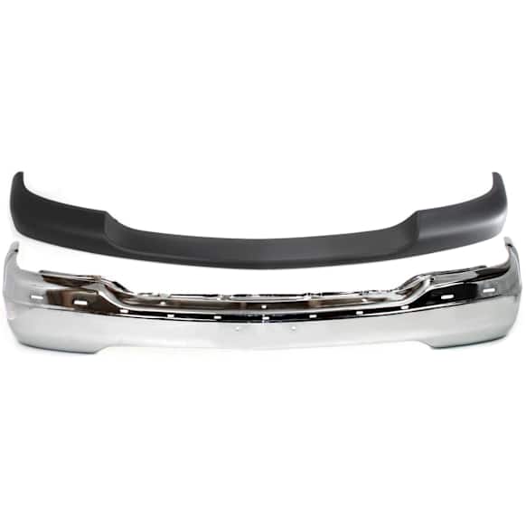 2001 GMC Sierra 1500 SL - 2-Piece Kit Front Bumper, Chrome, Includes (1) Bumper and (1) Bumper Trim
