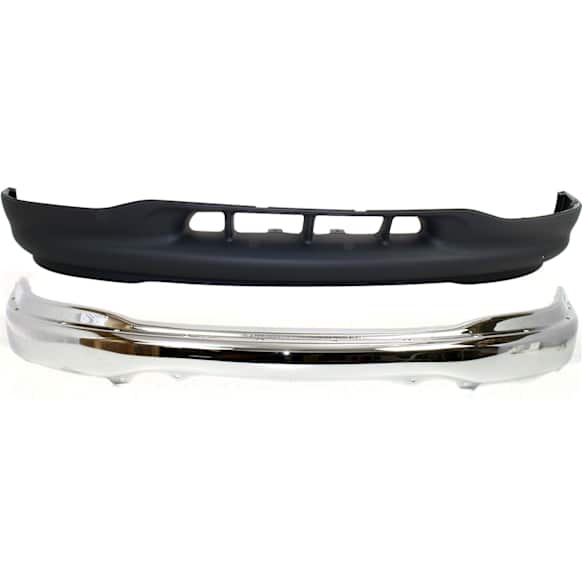 2-Piece Kit, Front Bumper, RWD, Chrome, Includes (1) Bumper and (1) Valance
